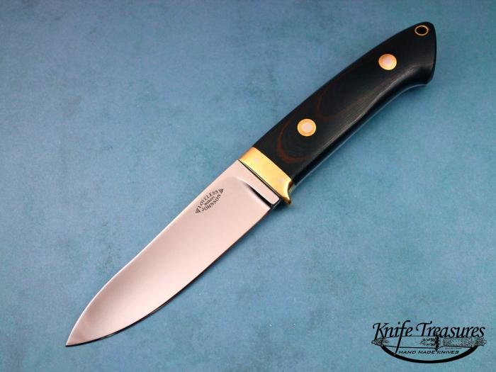 Custom Fixed Blade, N/A, ATS-34 Stainless Steel, Micarta Knife made by Johnson Loveless