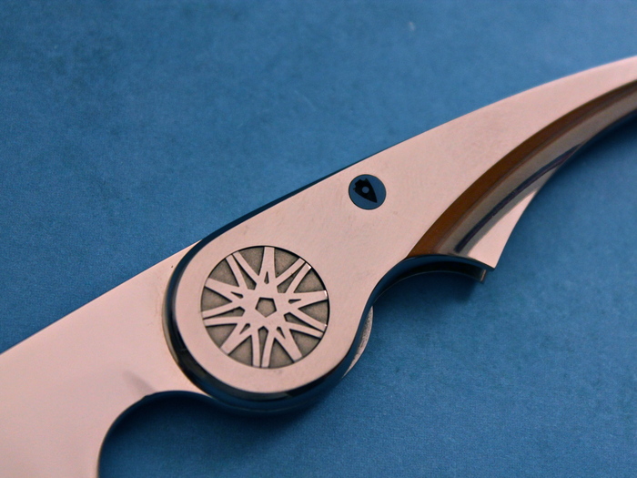 Custom Folding-Inter-Frame, IQ Lock, S-7 Stainless Steel, D-2 Knife made by Ron Appleton