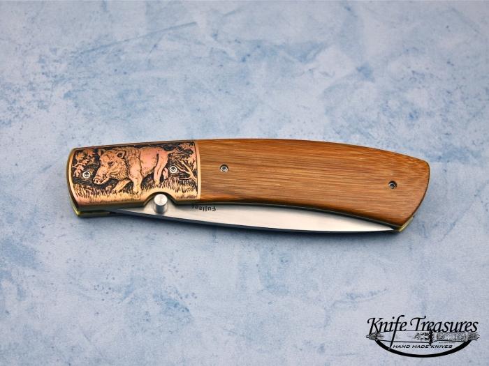 Custom Folding-Bolster, N/A, ATS-34 Stainless Steel,  Knife made by Stan Fulisaka