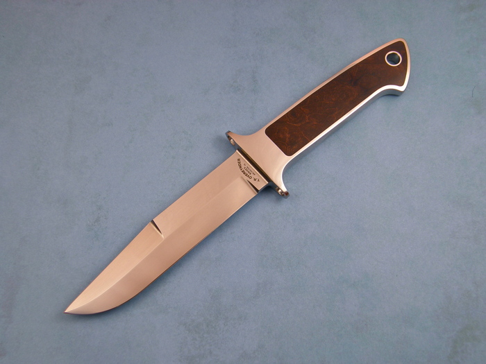 Custom Fixed Blade, N/A, RWL-34 Steel, Dessert Ironwood Knife made by Tom Overeynder