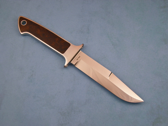 Custom Fixed Blade, N/A, RWL-34 Steel, Dessert Ironwood Knife made by Tom Overeynder