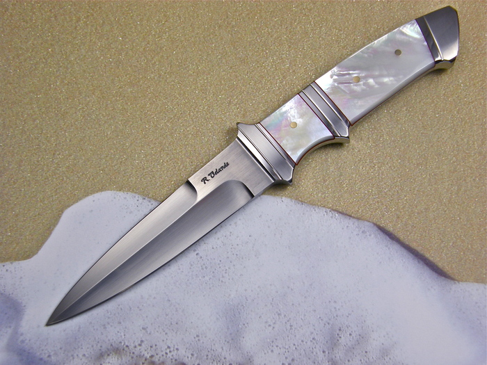 Custom Fixed Blade, N/A, BG-42, Mother Of Pearl Knife made by Ricardo  Velarde