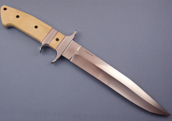 Custom Fixed Blade, N/A, BG-42 Steel, Mammoth Ivory Knife made by Ricardo  Velarde