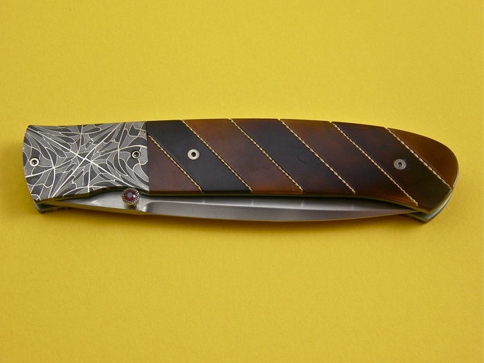 Custom Folding-Bolster, Liner Lock, ATS-34 Steel, Exotic Scales Knife made by Bill  Pease