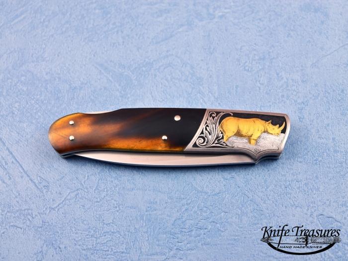 Custom Folding-Bolster, Lock Back, ATS-34 Stainless Steel, Exotic Scales Knife made by Bill  Pease