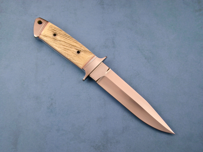 Custom Fixed Blade, N/A, BG-42 Steel, Fossilized Mammoth Knife made by Dietmar Kressler