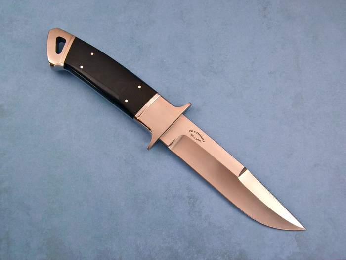Custom Fixed Blade, N/A, BG-42, Black Micarta Knife made by Dietmar Kressler
