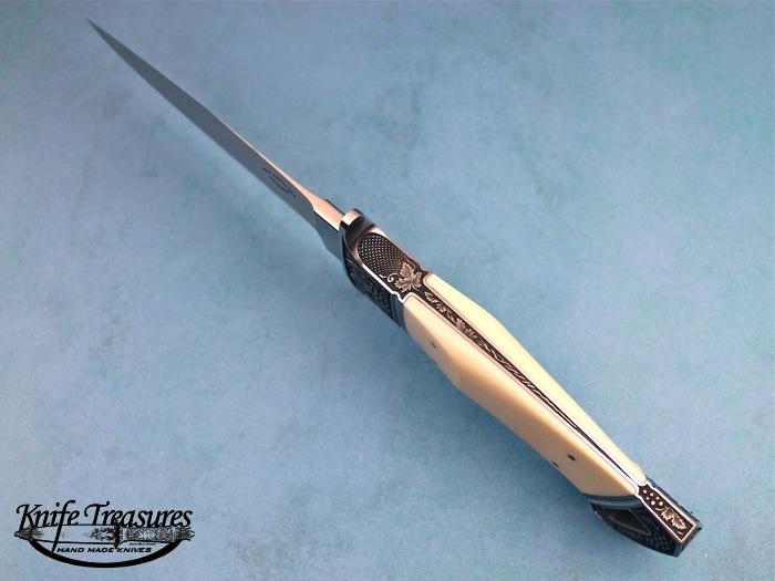 Custom Fixed Blade, N/A, RWL-34 Steel, Fossilized Mammoth Knife made by Dietmar Kressler