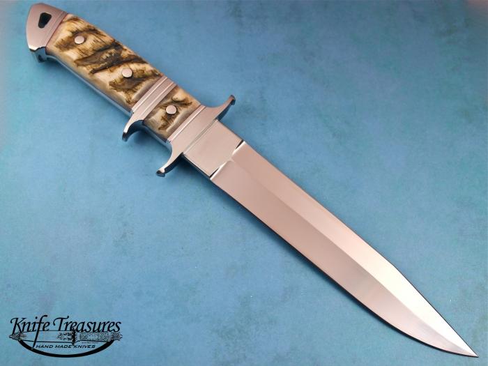 Custom Fixed Blade, N/A, RWL-34 Steel, Big Horn Sheep Knife made by Dietmar Kressler