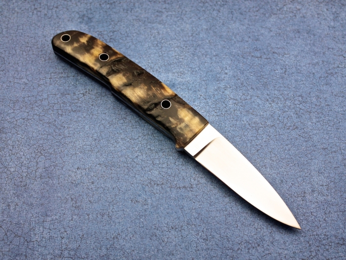 Custom Fixed Blade, N/A, RWL-34, Big Sheep Horn Knife made by Dietmar Kressler
