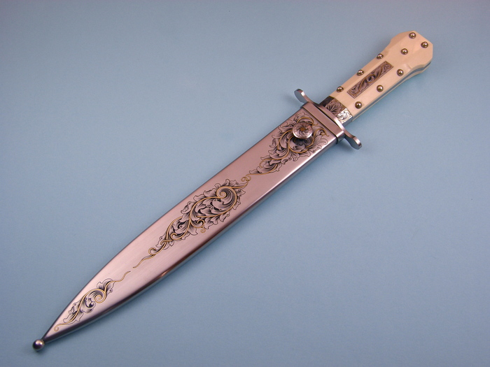 Custom Fixed Blade, N/A, CPM-154, Antique Ivory Knife made by Steven Rapp