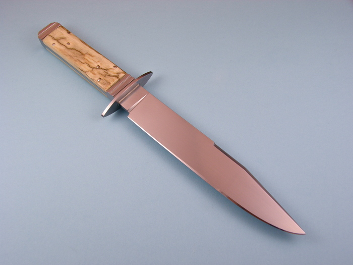 Custom Fixed Blade, N/A, CPM-154cm, Fosilized Mammoth Knife made by Randy Golden