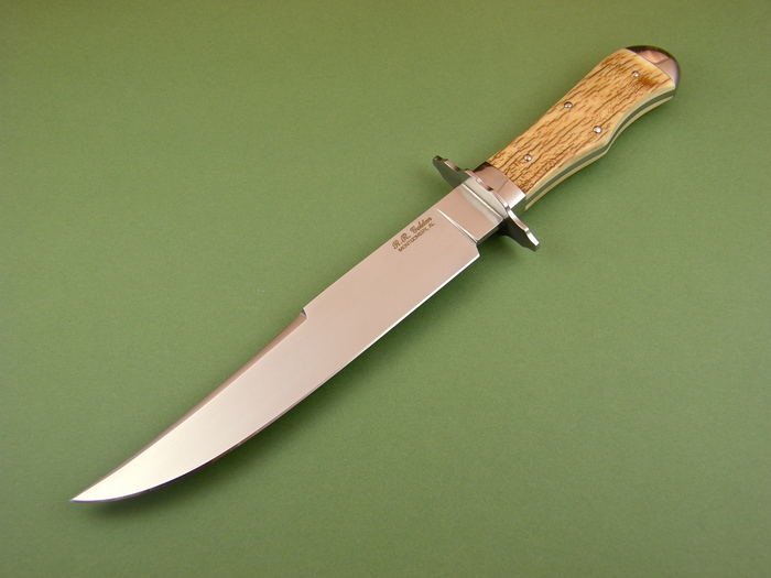 Custom Fixed Blade, N/A, CPM-154cm, Fossilized Mammoth Knife made by Randy Golden