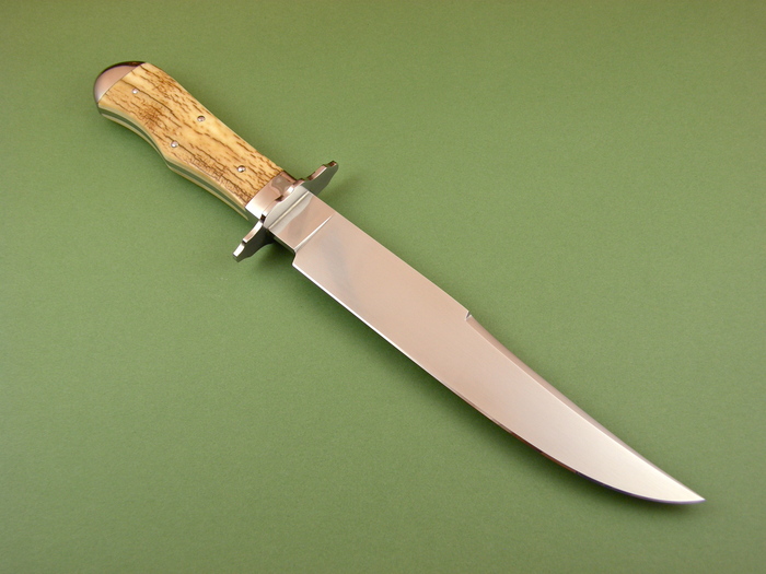 Custom Fixed Blade, N/A, CPM-154cm, Fossilized Mammoth Knife made by Randy Golden