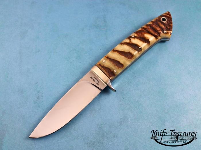 Custom Fixed Blade, N/A, 154 CM, Sheep Horn Knife made by Schuyler Lovestrand