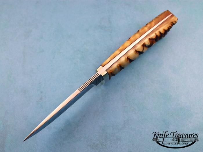 Custom Fixed Blade, N/A, 154 CM, Sheep Horn Knife made by Schuyler Lovestrand