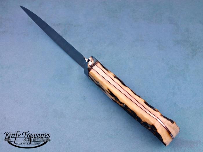 Custom Fixed Blade, N/A, ATS-34 Stainless Steel, Natural Stag Knife made by Schuyler Lovestrand
