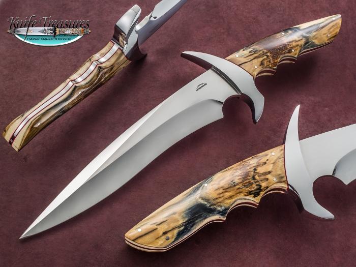 Custom Fixed Blade, N/A, 154 CM, Fossilized Mammoth Knife made by Schuyler Lovestrand