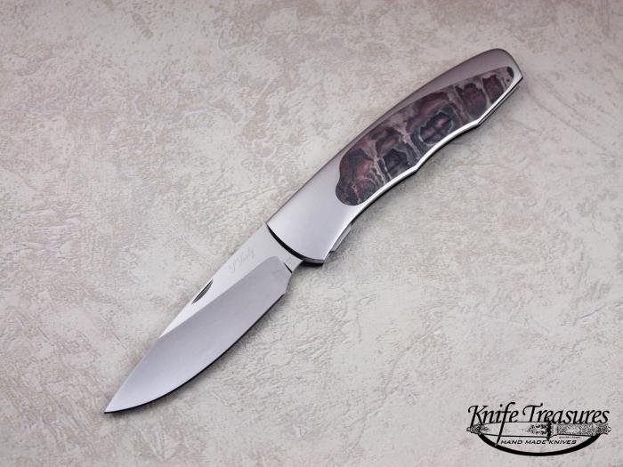 Custom Folding-Inter-Frame, Self Lock, ATS-34 Stainless Steel,  Knife made by Scott Sawby