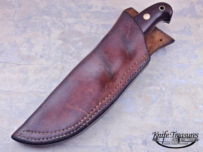 Custom Fixed Blade, N/A, ATS-34 Stainless Steel, Brown Micarta Knife made by Bob  Loveless