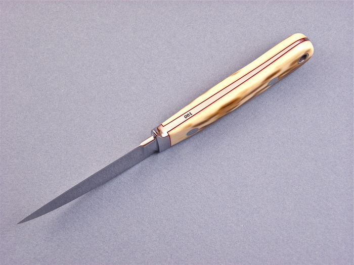Custom Fixed Blade, N/A, ATS-34 Steel, Fossilized Mammoth Knife made by Steve SR Johnson