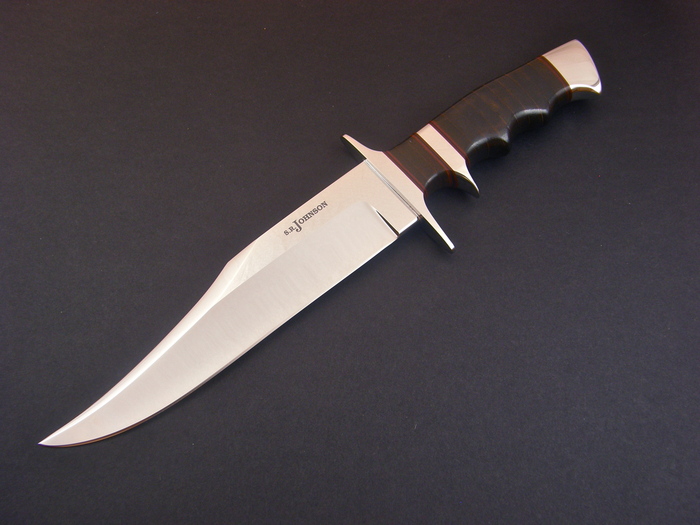Custom Fixed Blade, N/A, ATS-34 Steel, Wrapped Leather Knife made by Steve SR Johnson