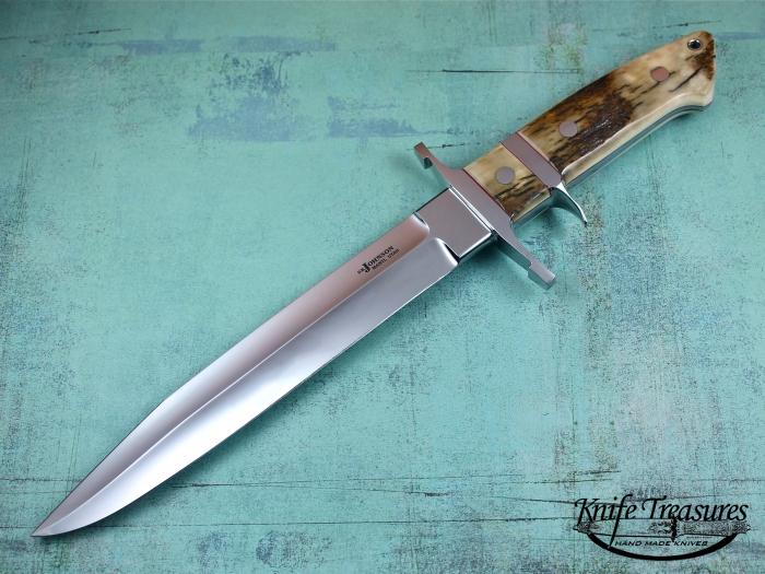 Custom Fixed Blade, N/A, CTS XHP Steel, Fossilized Mammoth Ivory Knife made by Steve SR Johnson