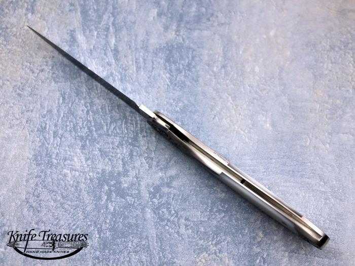Custom Folding-Bolster, N/A, ATS-34 Stainless Steel, Mother Of Pearl Knife made by Warren Osborne