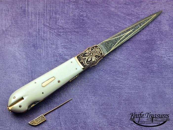 Custom Folding-Bolster, Lock Back, 07 Tool Steel, Phenolic Knife made by HH Frank